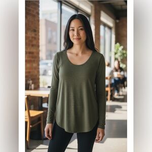 Gap Gapfit Brushed Tech Jersey in Olive Medium